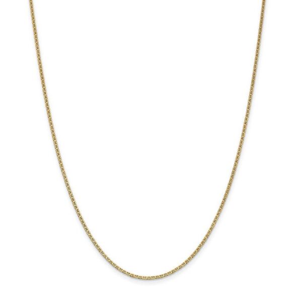 1.5mm, 14k Yellow Gold, Solid Anchor Link Chain Necklace, 16 Inch - Picture 3 of 8